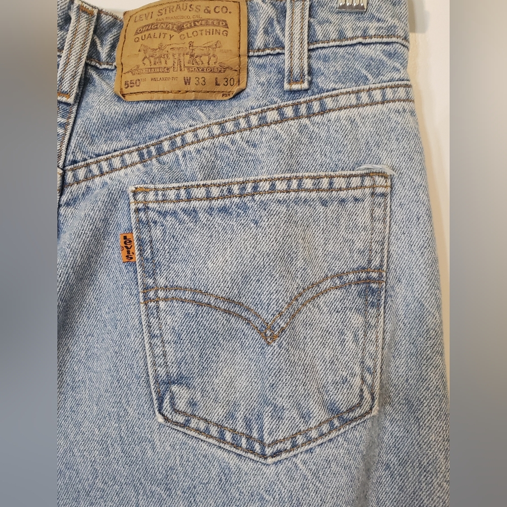 Vintage Levi's Orange Tag High Rise Jeans Lightwash Men's Size 33X30 Relaxed Fit